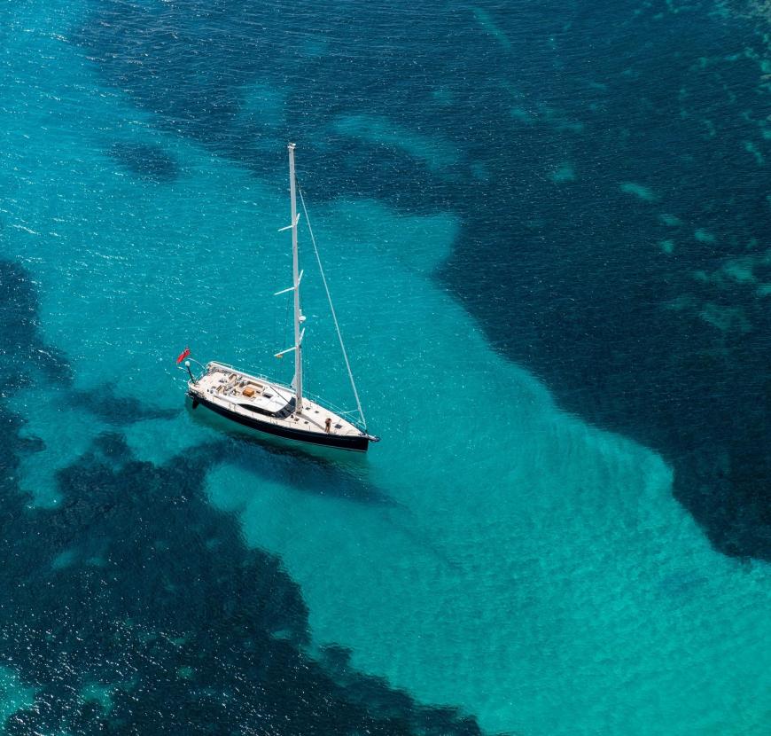sailing yacht at sea